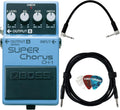Boss CH-1 Super Chorus Bundle with Cables and Picks - Rich Stereo