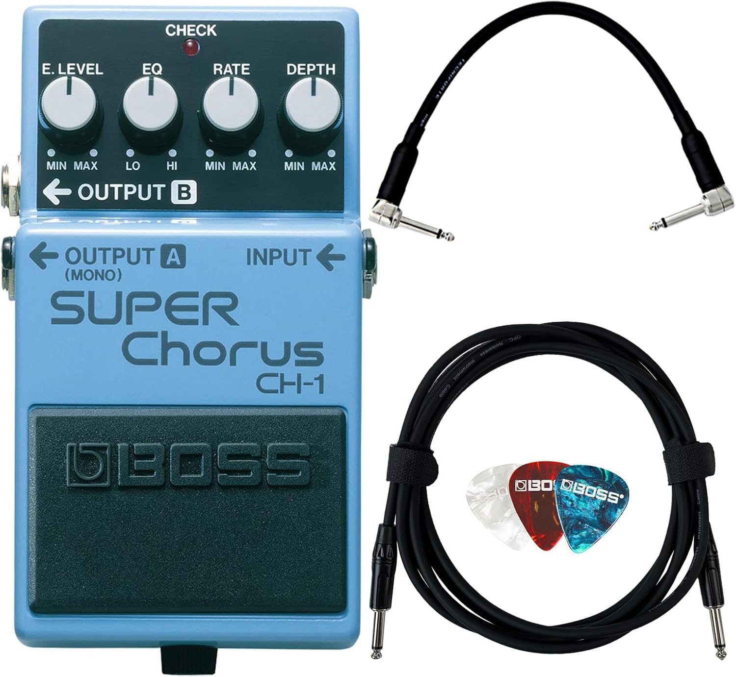 Boss CH-1 Super Chorus Bundle with Essential Accessories
