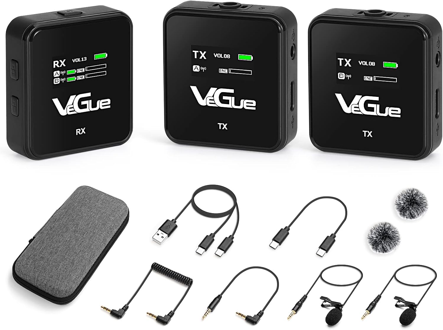 VeGue Wireless Lavalier Microphone System for Clear Audio