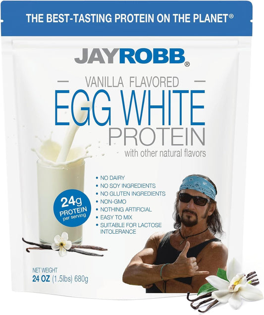 JAYROBB Vanilla Egg White Protein Powder for Healthy Living