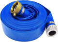 1-1/4 in x 25 ft Blue PVC Backwash and Discharge Hose - Heavy Duty