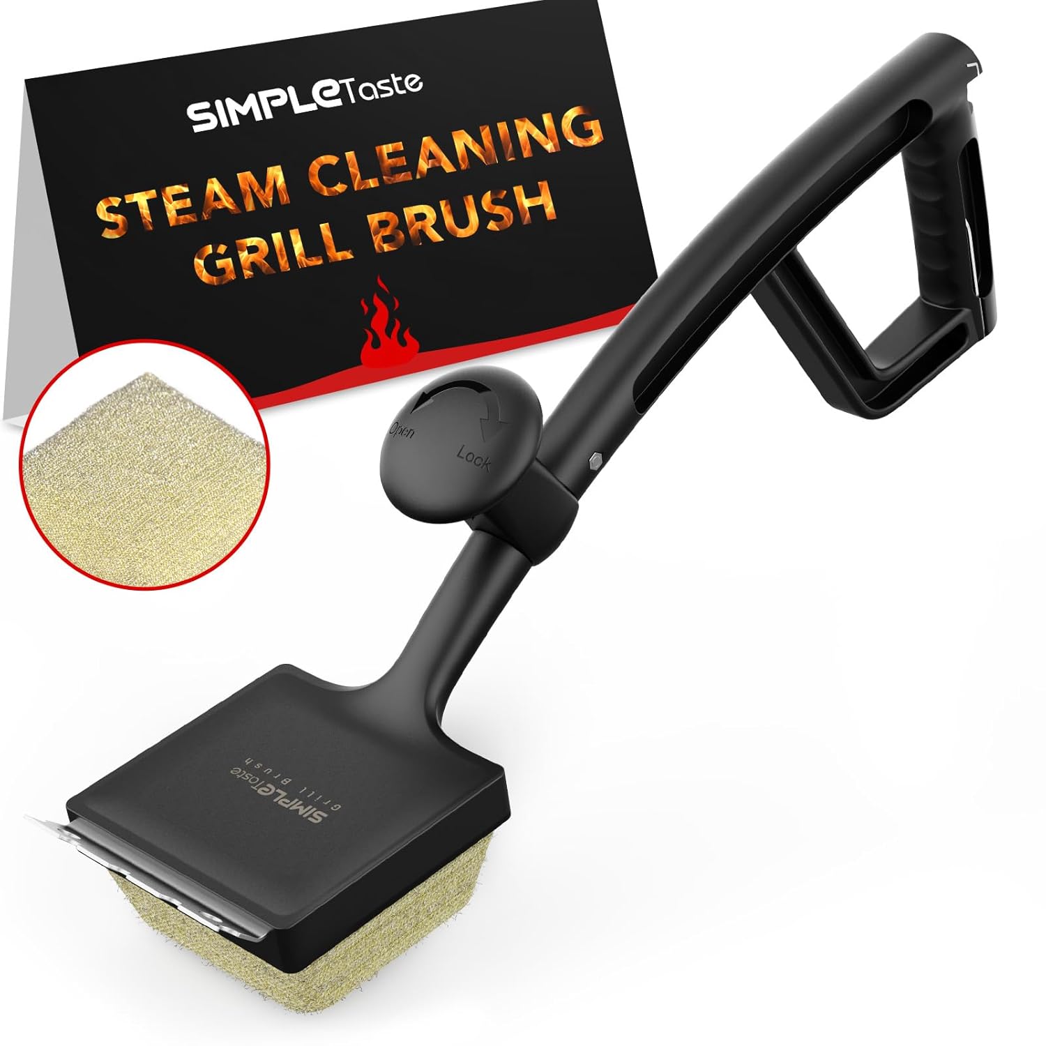 SIMPLETASTE Bristle-Free Grill Brush for Safe BBQ Cleaning