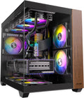 Genuine Walnut Wood PC Case - Mid-Tower ATX with ARGB Fans