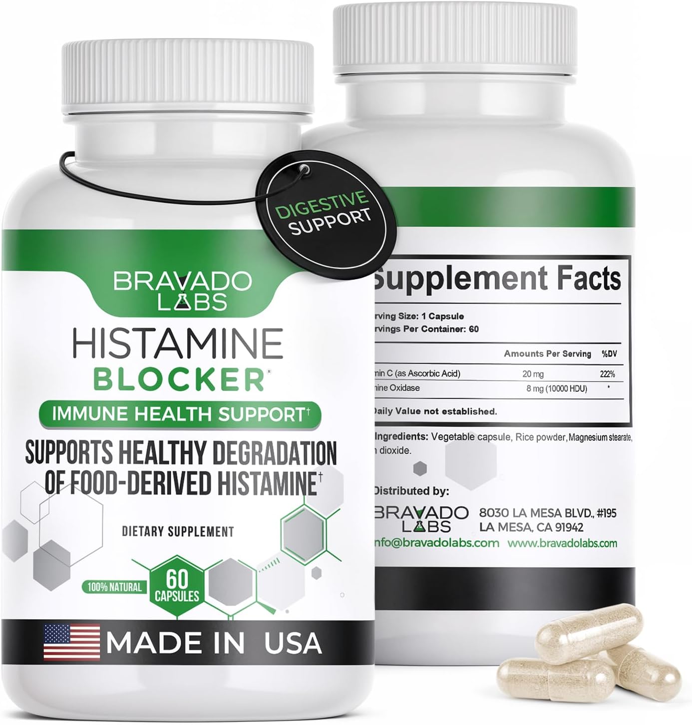 DAO Enzyme Formula for Histamine Blocker Supplements Daily Use