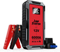 Car Battery Jump Starter with 6000A Peak Smart Clip LCD Display