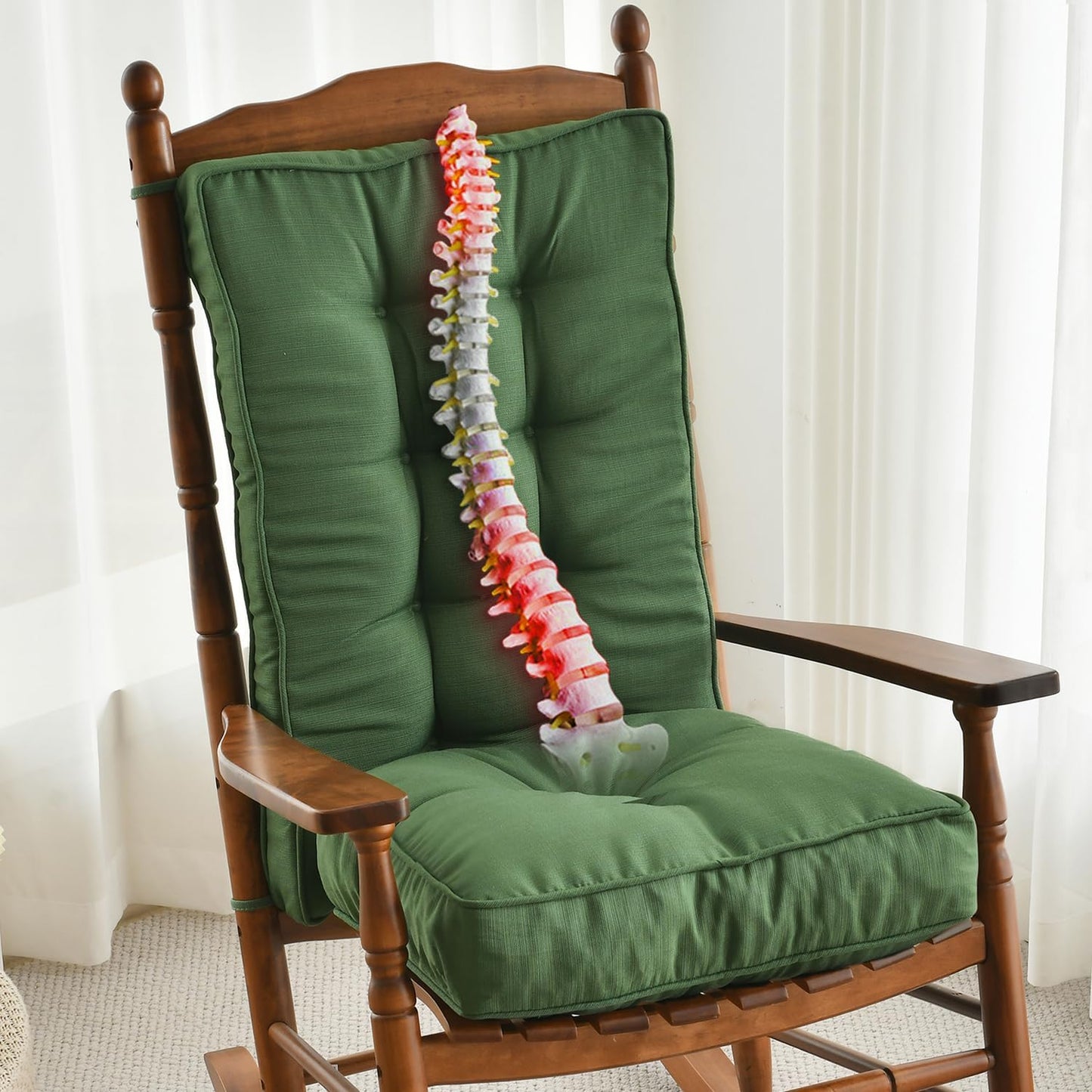 SUNROX Memory Foam Jumbo Rocking Chair Cushions for Comfort