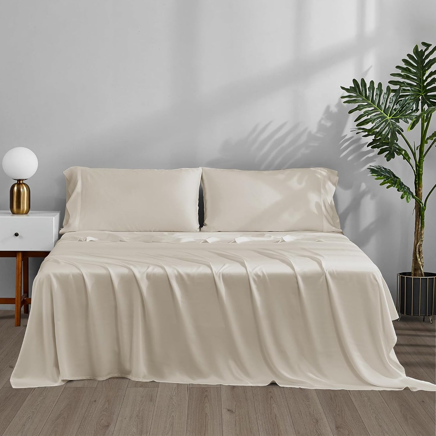 ACCURATEX Cooling Sheets King Size - Luxury Soft Bamboo Bedding