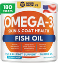 Omega 3 Fish Oil for Dogs (180 Ct) - Skin & Coat Relief