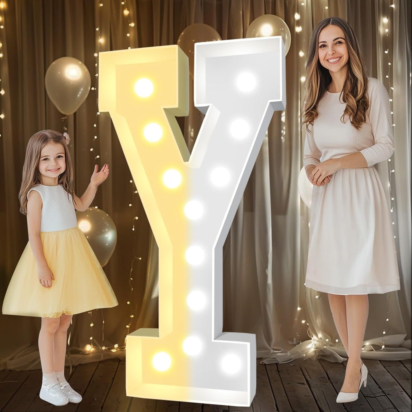 Giant 4 FT Light Up Letters for Birthday and Wedding Decor