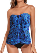 Two Piece Tankini Swimwear - Flattering Flyaway Tummy Control