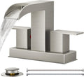 Waterfall 4 in Centerset Bathroom Faucet Two Handles - Brushed Nickel