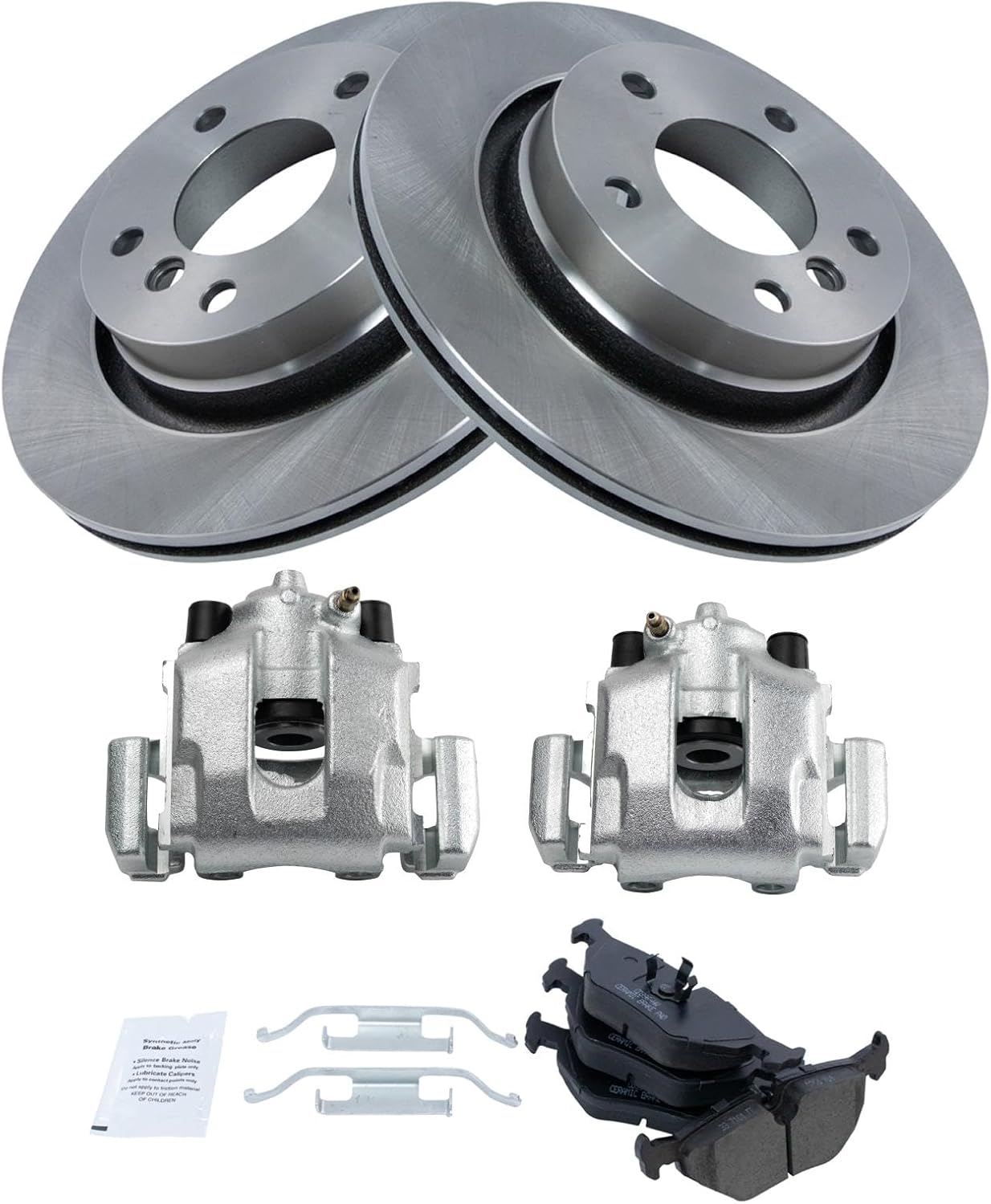 TRQ Rear Brake Pad & Rotor Kit for 2000 BMW 323Ci & 328i