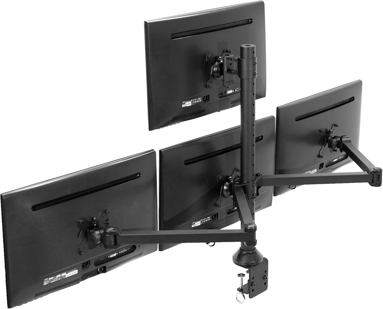 VIVO Quad Monitor Mount for 13 to 32 inch Screens - Fully Adjustable