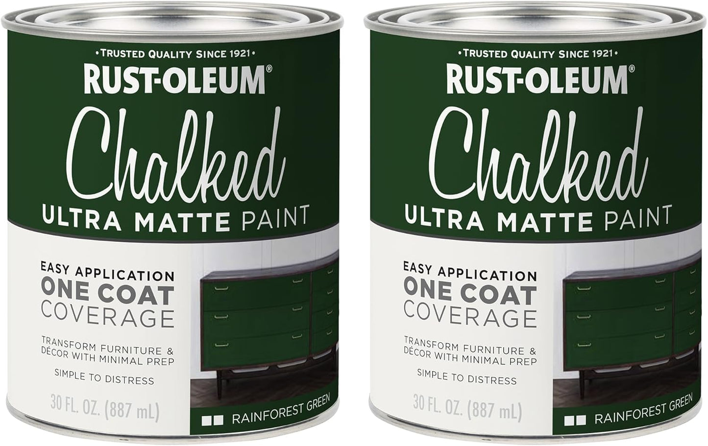 Rust-Oleum Forest Green Chalked Paint for Easy DIY Projects
