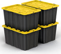 17 Gallon Large Stackable Plastic Storage Bins with Latching Lids