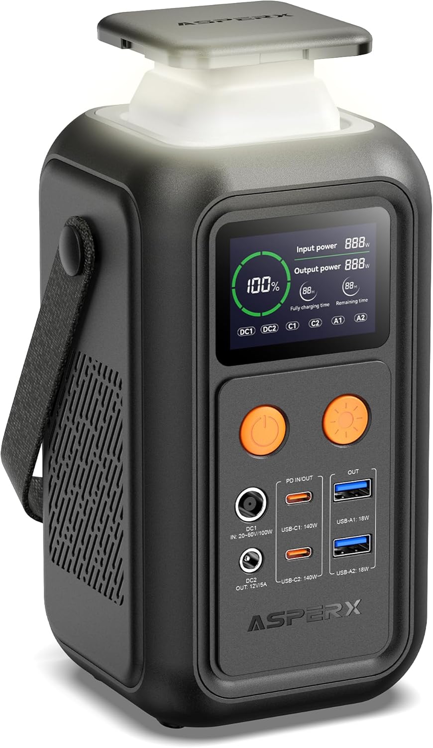 AsperX Portable Power Station: 192Wh Battery for All Needs