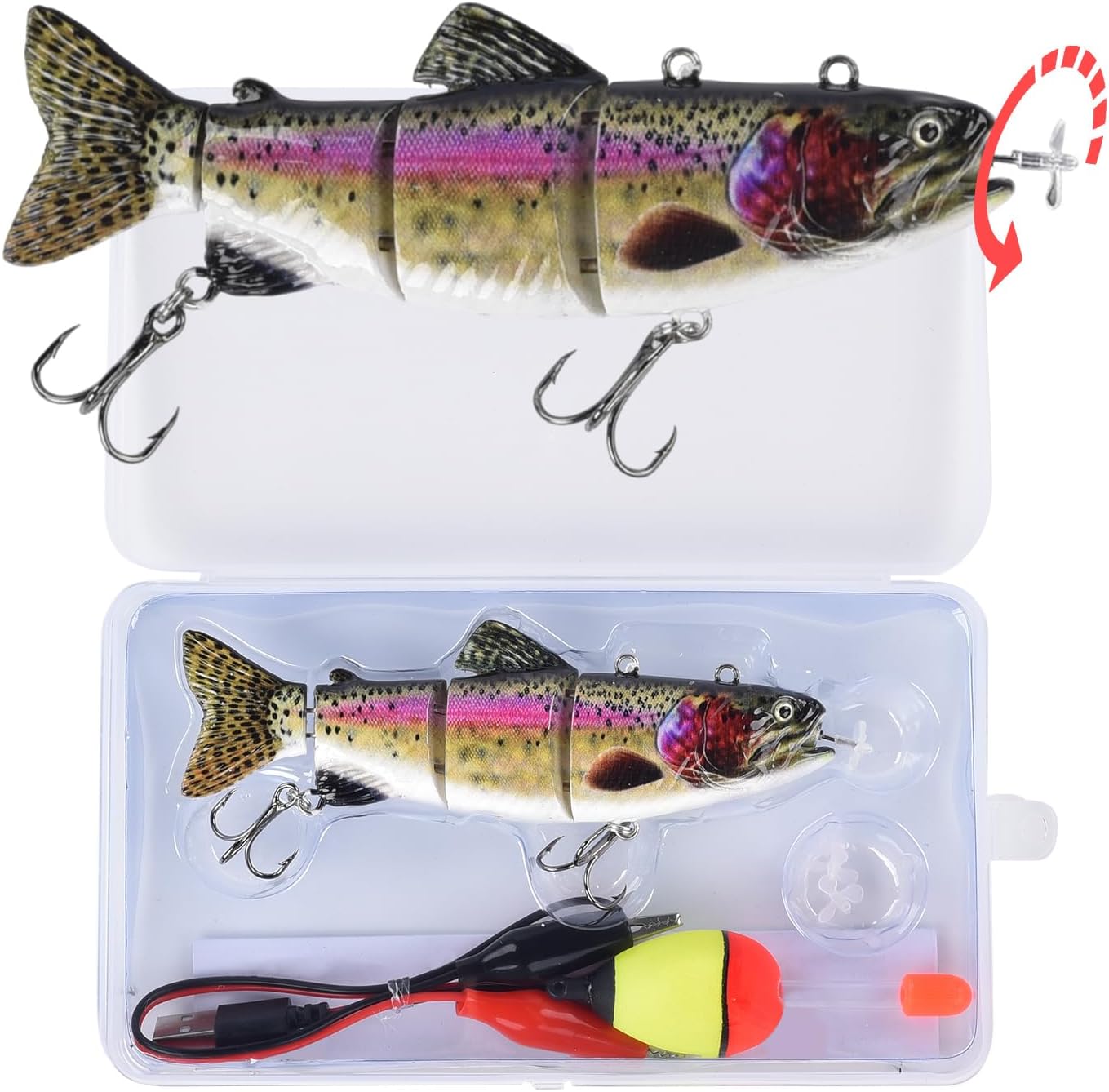 Watalure Robotic LED Fishing Lures - Rechargeable & Lifelike!