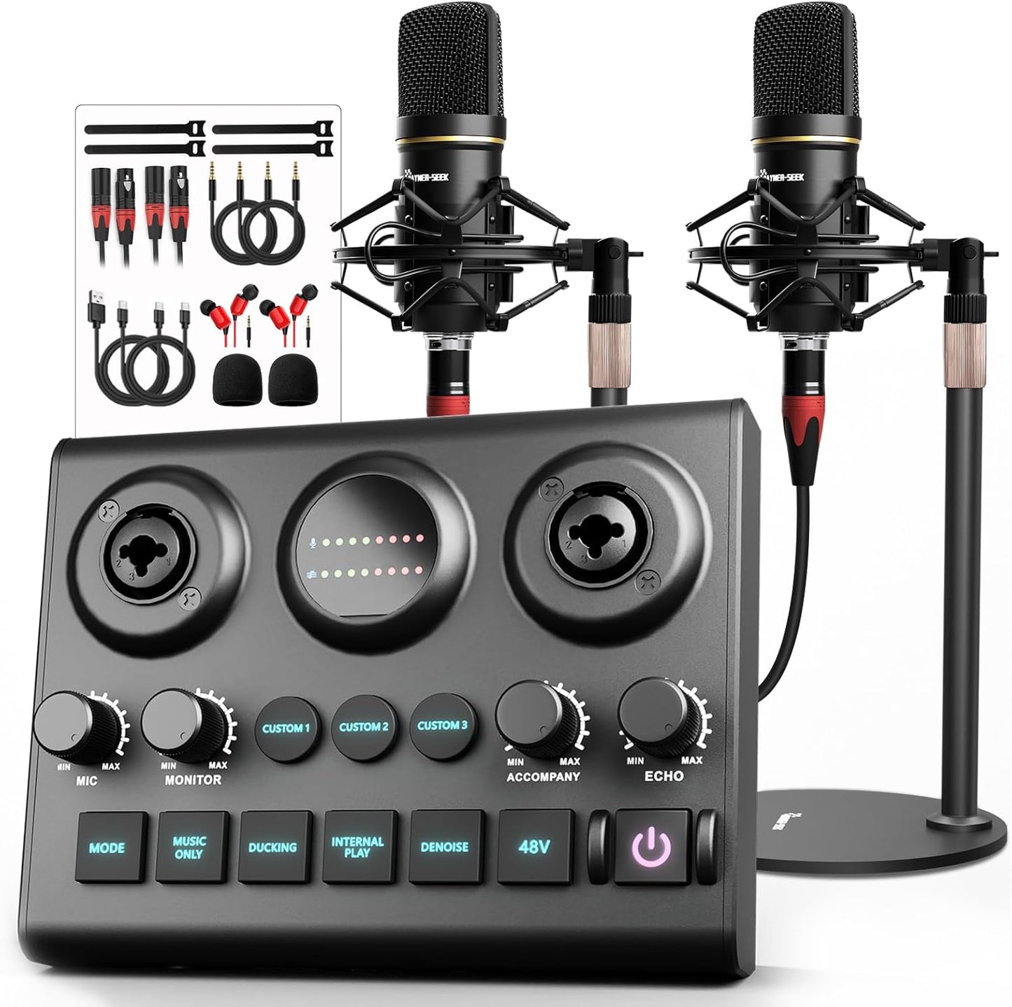 Podcast Equipment Bundle for 2: Ideal for Streaming and Recording