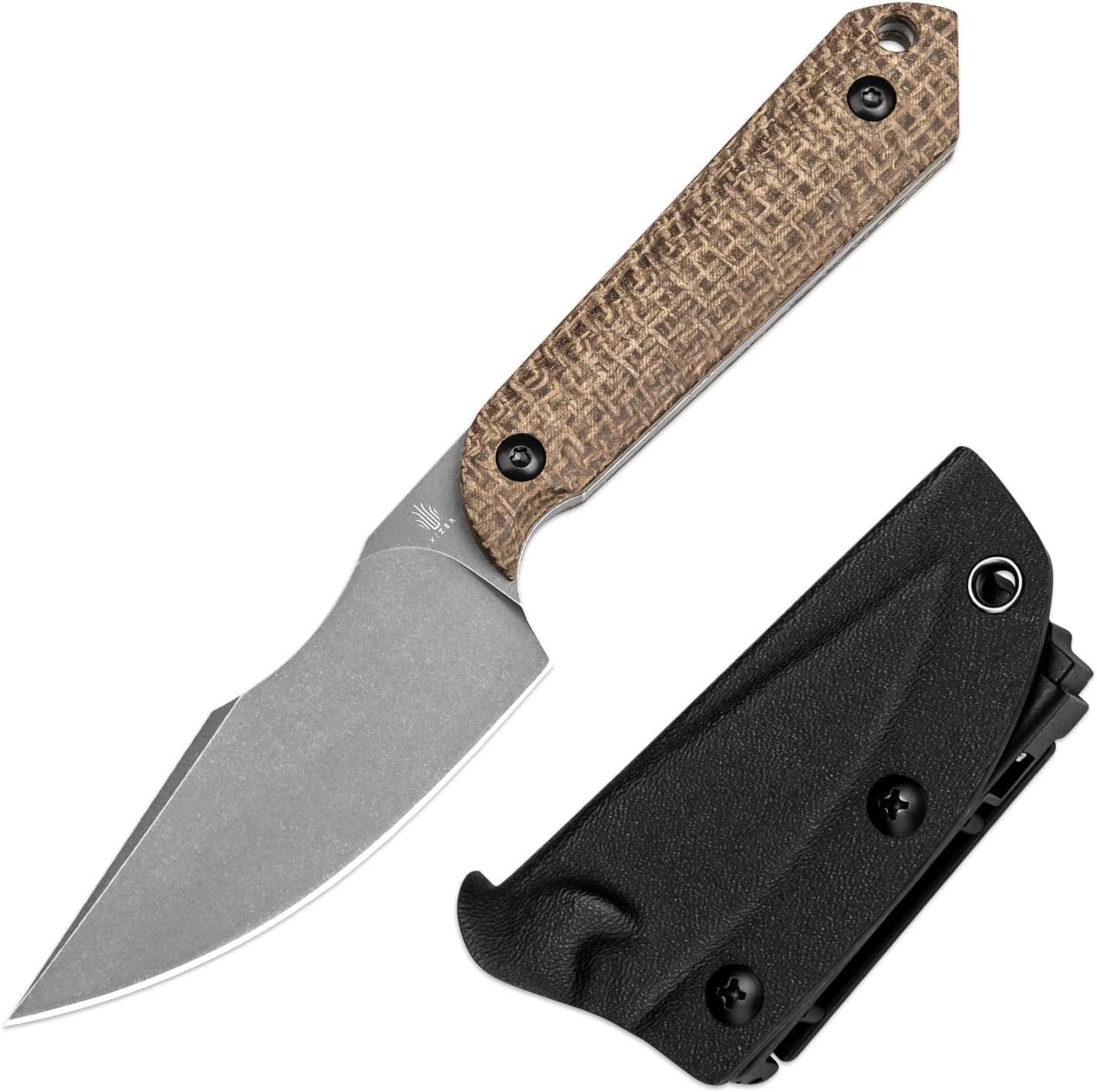Kizer Mini Harpoon Fixed Blade Knife for EDC and Camping
