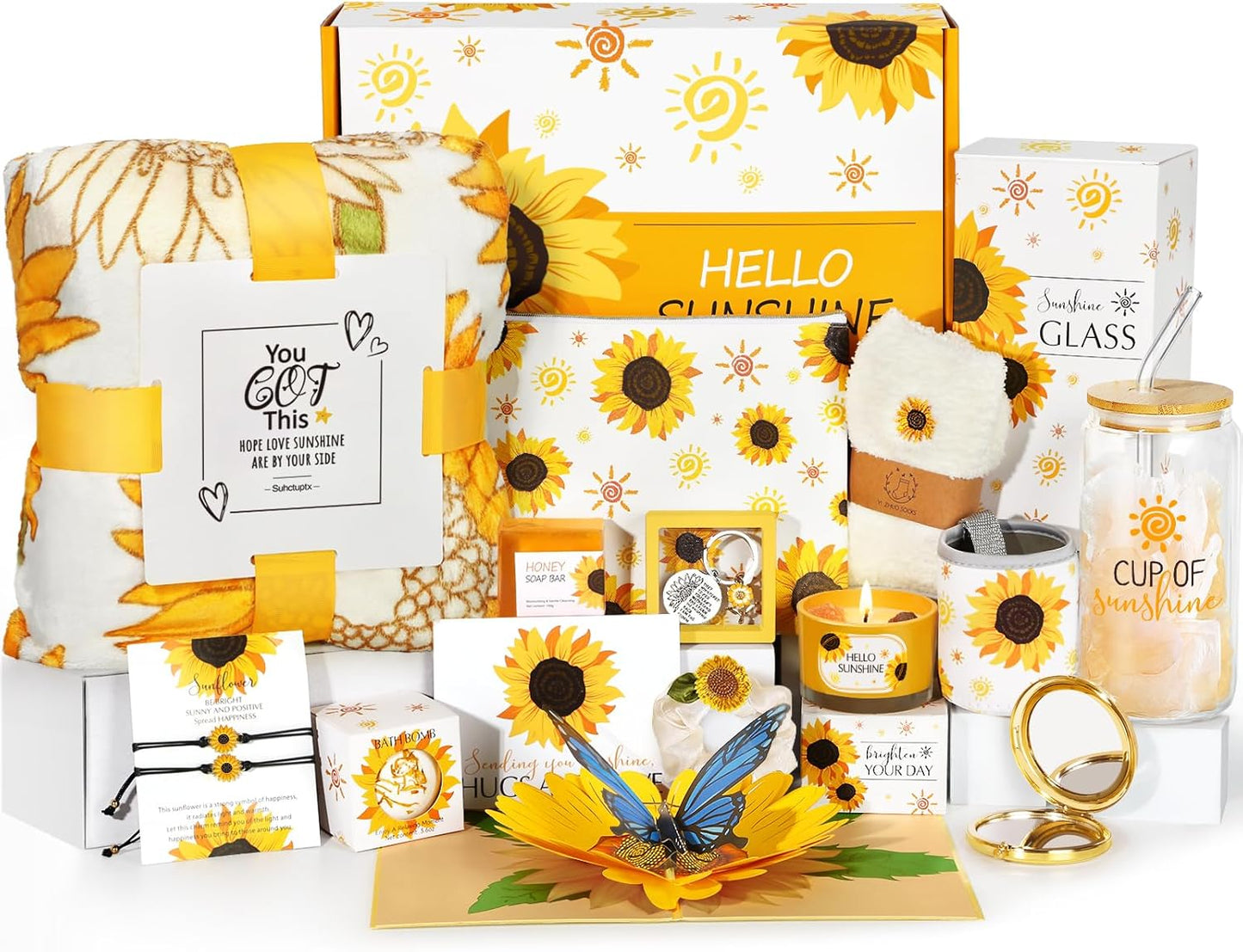 Sunflower Gifts for Women - Unique Birthday Care Package