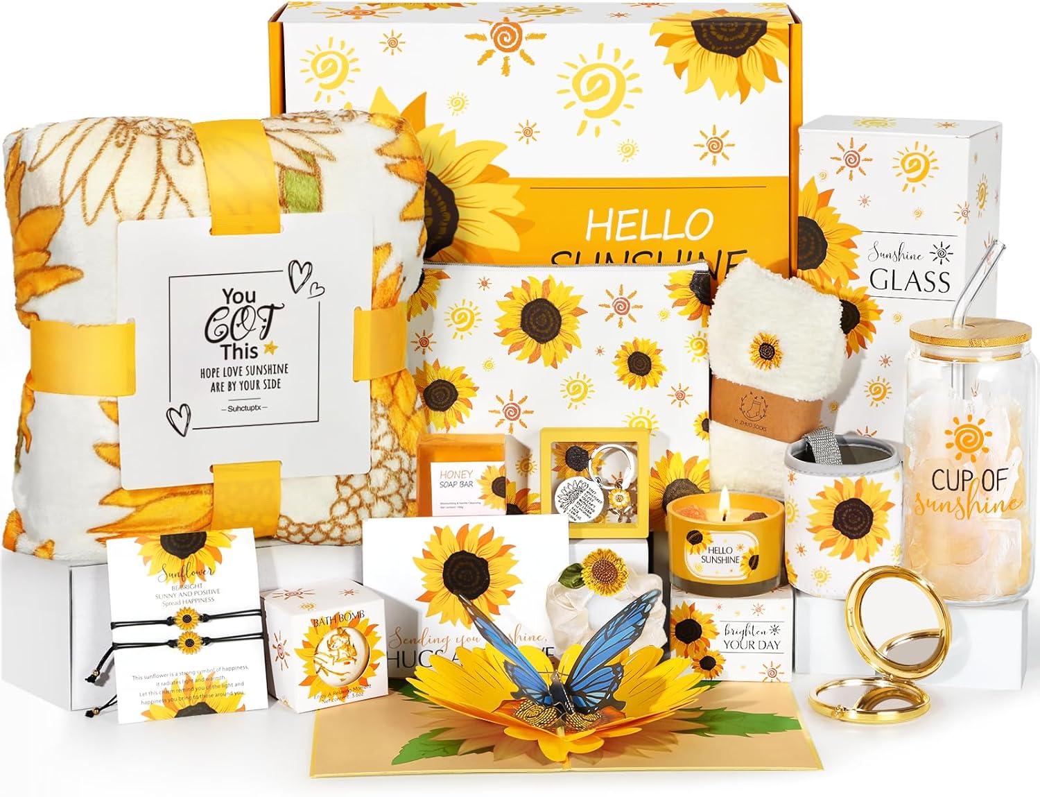 Sunflower Gifts for Women - Unique Birthday Care Package