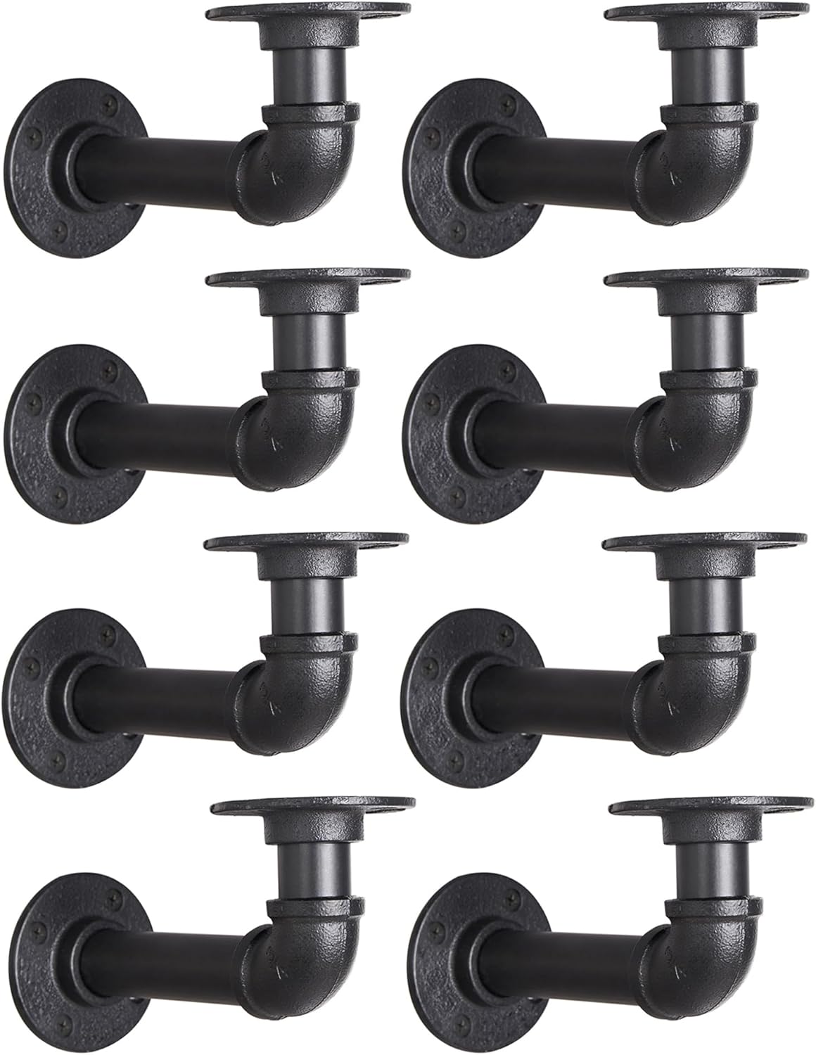 YCCO Industrial L Pipe Shelf Brackets for Heavy-Duty Use