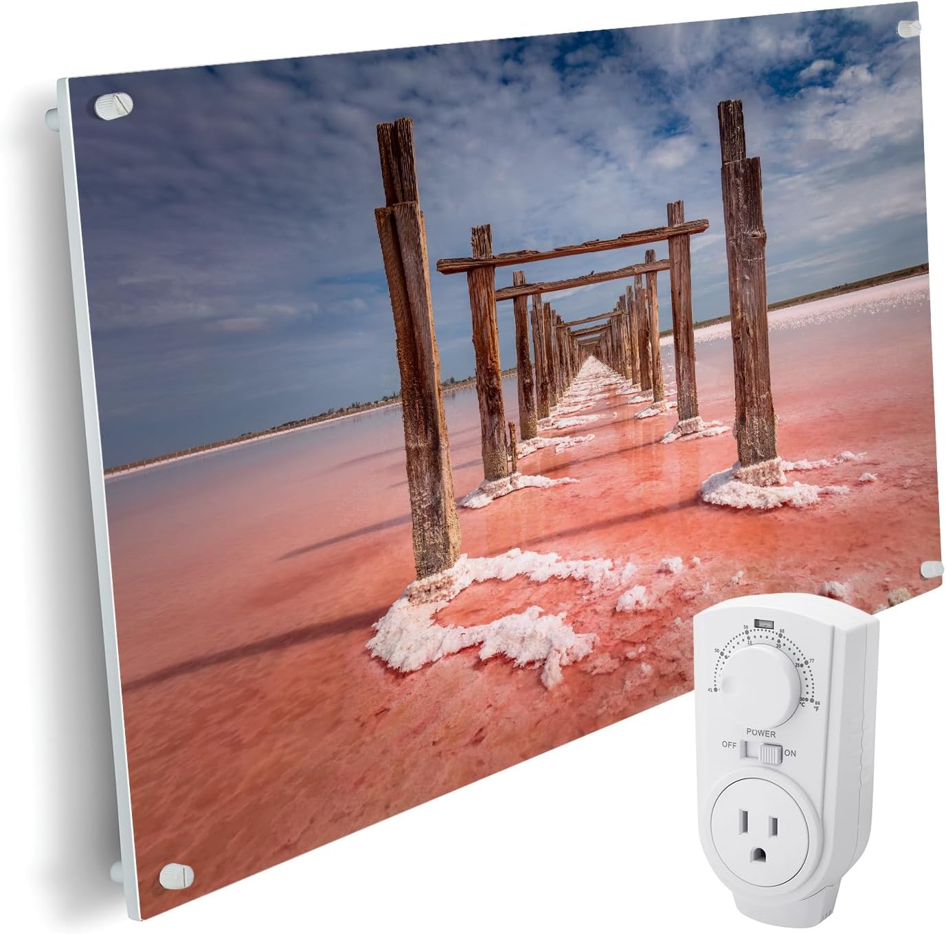 600W Wall Mount Space Heater - Efficient Heating for 200 Sq Ft