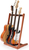 Multiple Guitar Stand Mahogany Wood Multi Guitar Stand for 5 Guitars