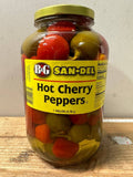 B&G San-Del Whole Cherry Peppers Hot, 1 Gallon - Bold Pickling Flavor