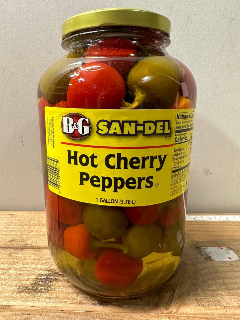 B&G San-Del Whole Cherry Peppers Hot - Perfect for Spicy Dishes