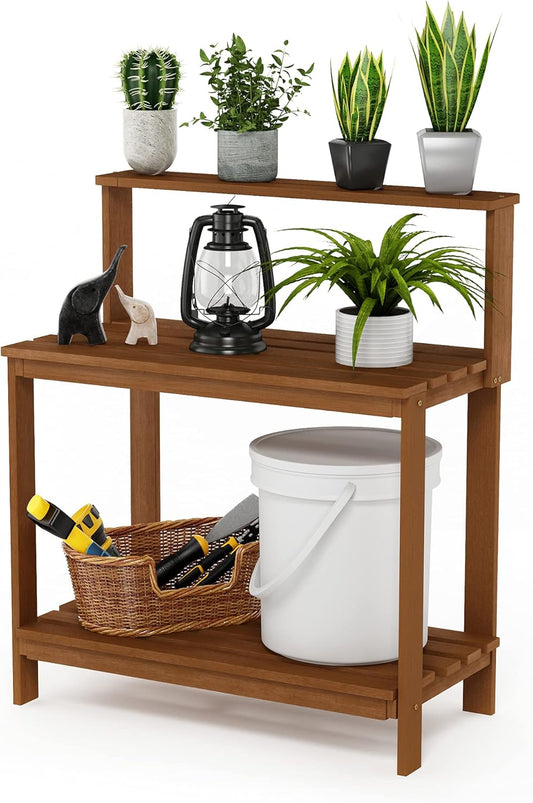 Furinno FG17478 Tioman Outdoor Patio Furniture Potting Bench