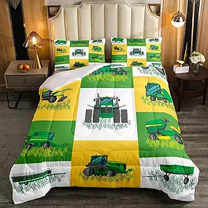 Boys Cartoon Truck Car Down Comforter Set by Erosebridal