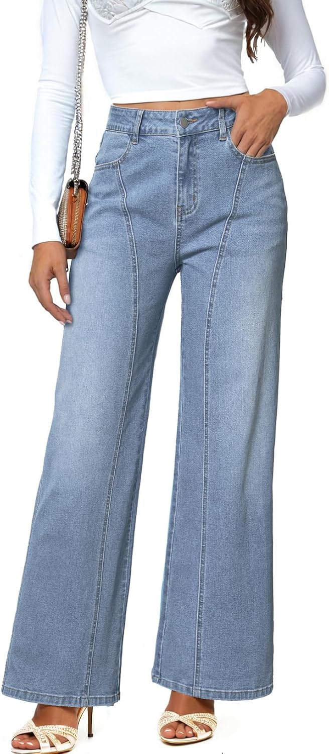 Dokotoo Womens High Rise Baggy Jeans for Casual Trendy Style