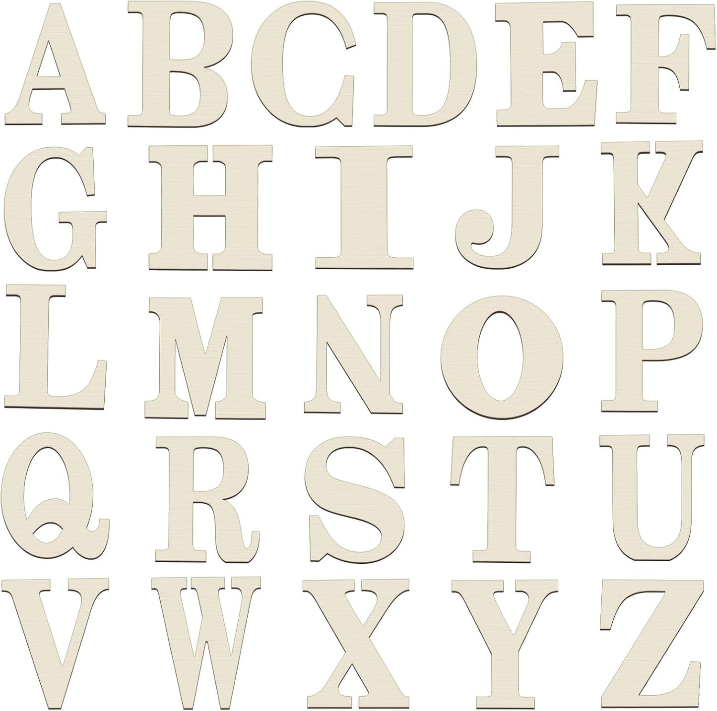 Soaoo 52 Pieces 8 Inch Unfinished Wooden Letters for DIY Decor