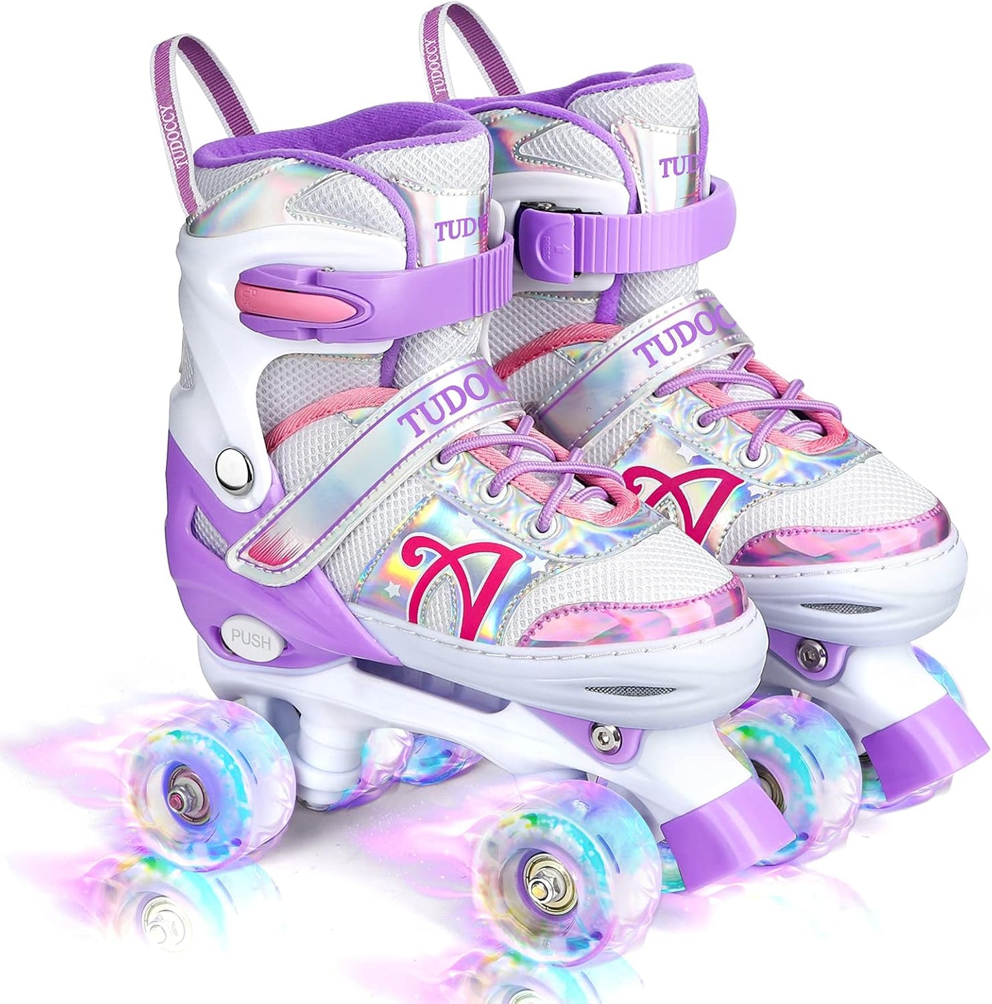Adjustable Roller Skates for Kids with Light Up Wheels