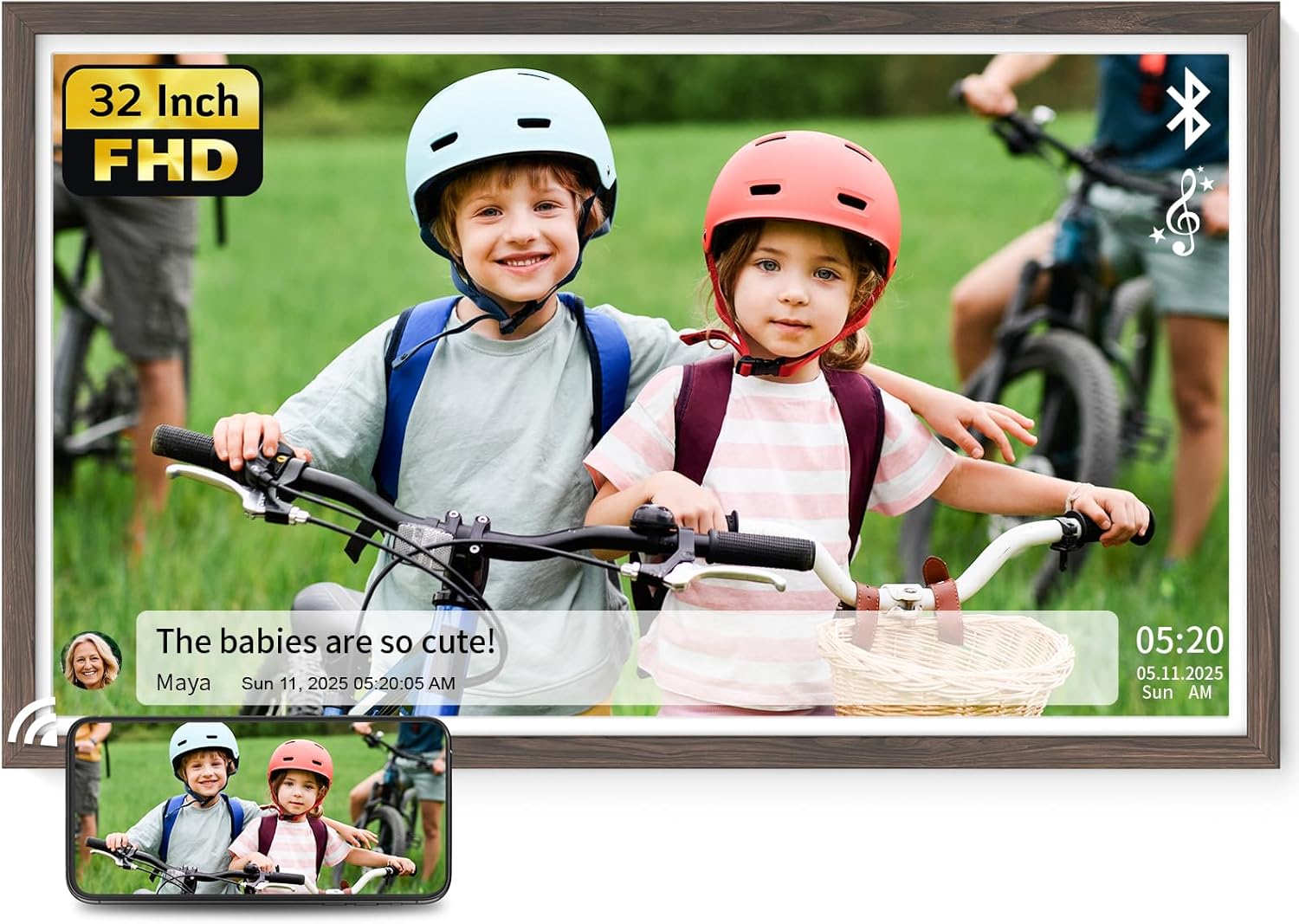 NexFoto 32 Inch Digital Picture Frame with 64GB Memory