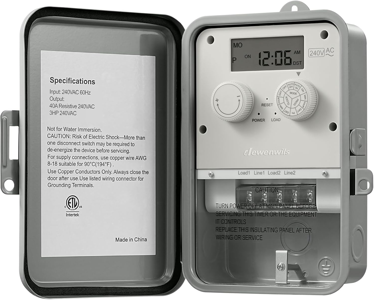 DEWENWILS Pool Pump Timer - 7-Day Programmable Outdoor Switch