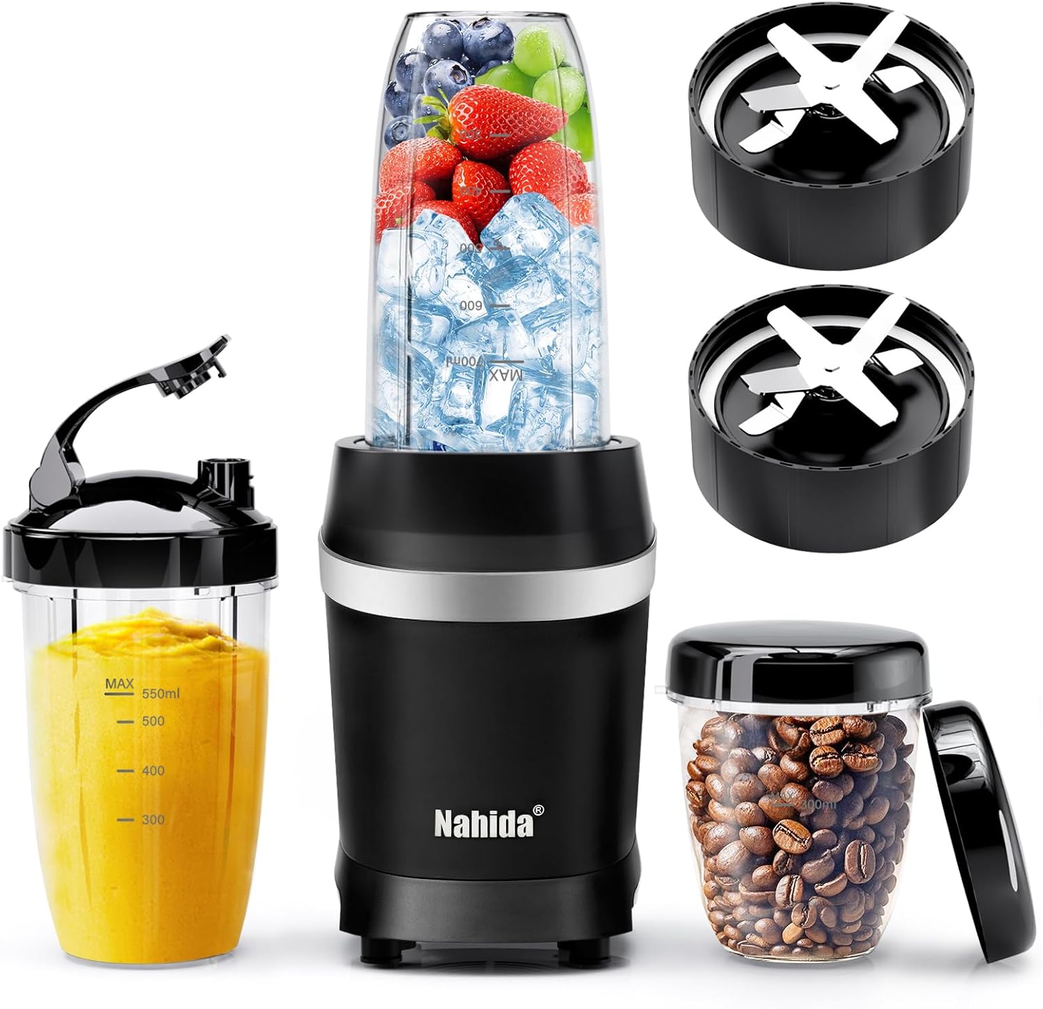 Nahida Blender for Smoothies: 1200W Personal Kitchen Blender