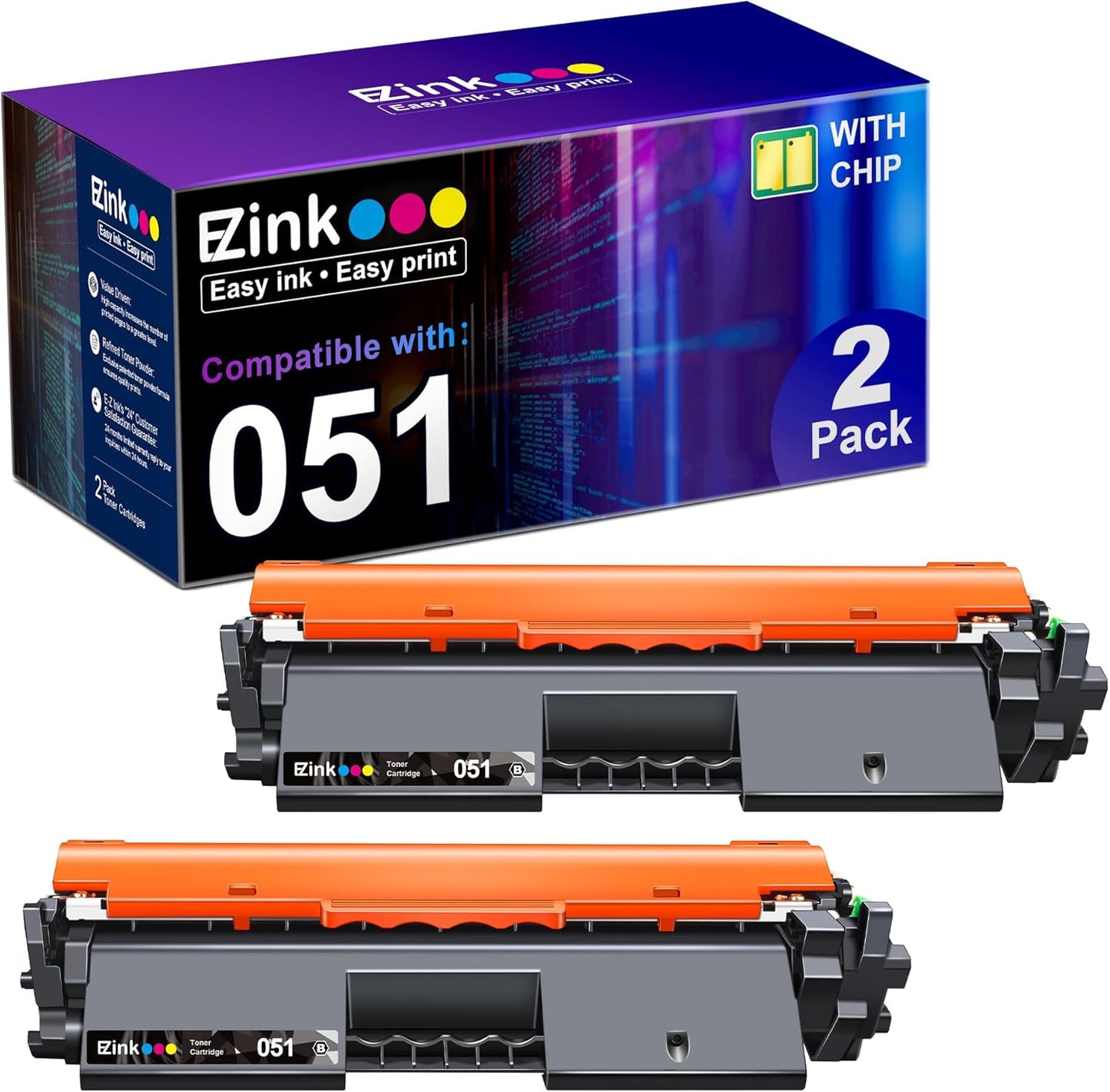 E-Z Ink 051 Compatible Toner Cartridges for Canon Printers