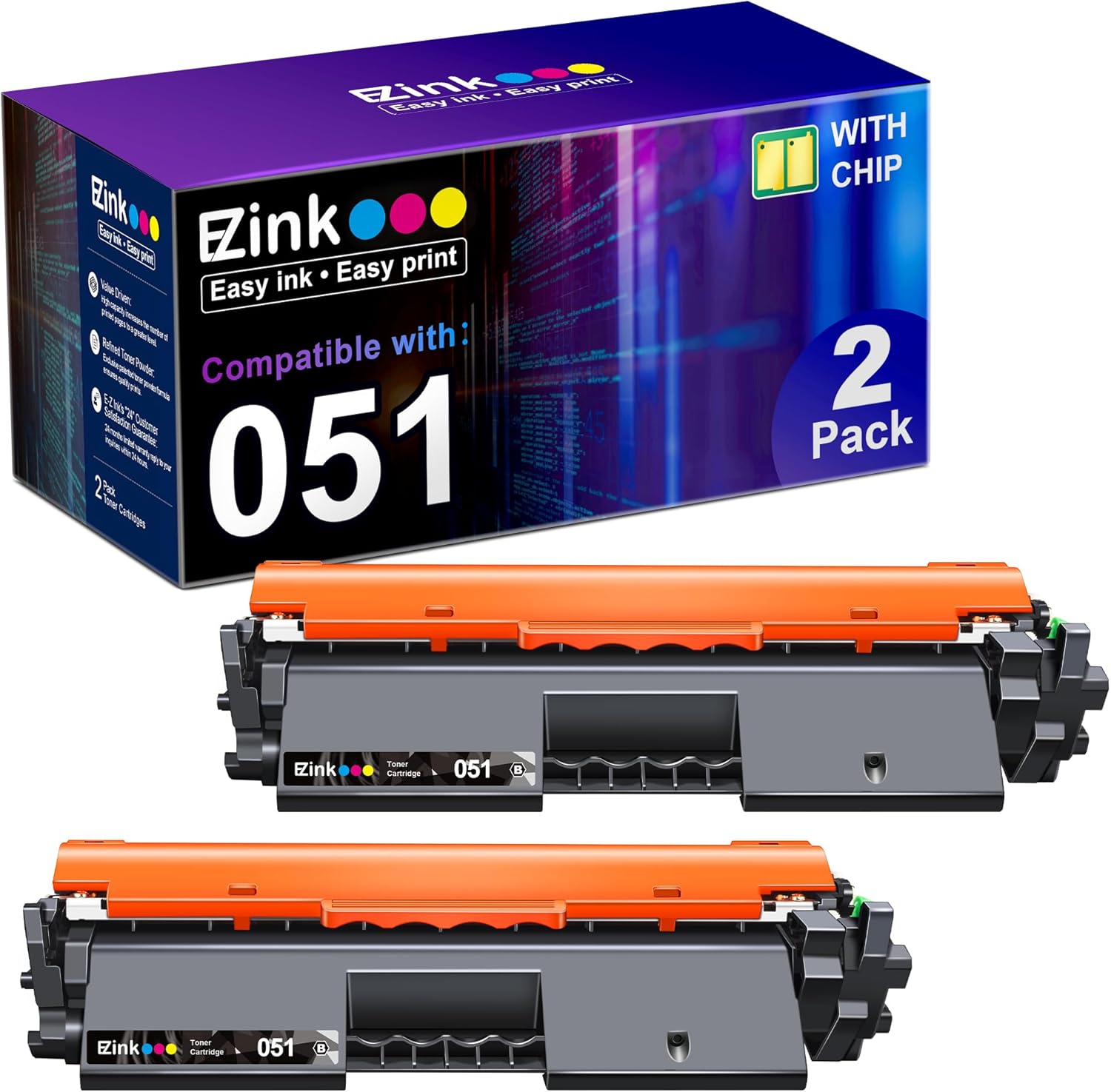 E-Z Ink 051 Compatible Toner Cartridges for Canon Printers