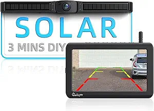 eRapta Solar Wireless Backup Camera with 7in 1080P Monitor