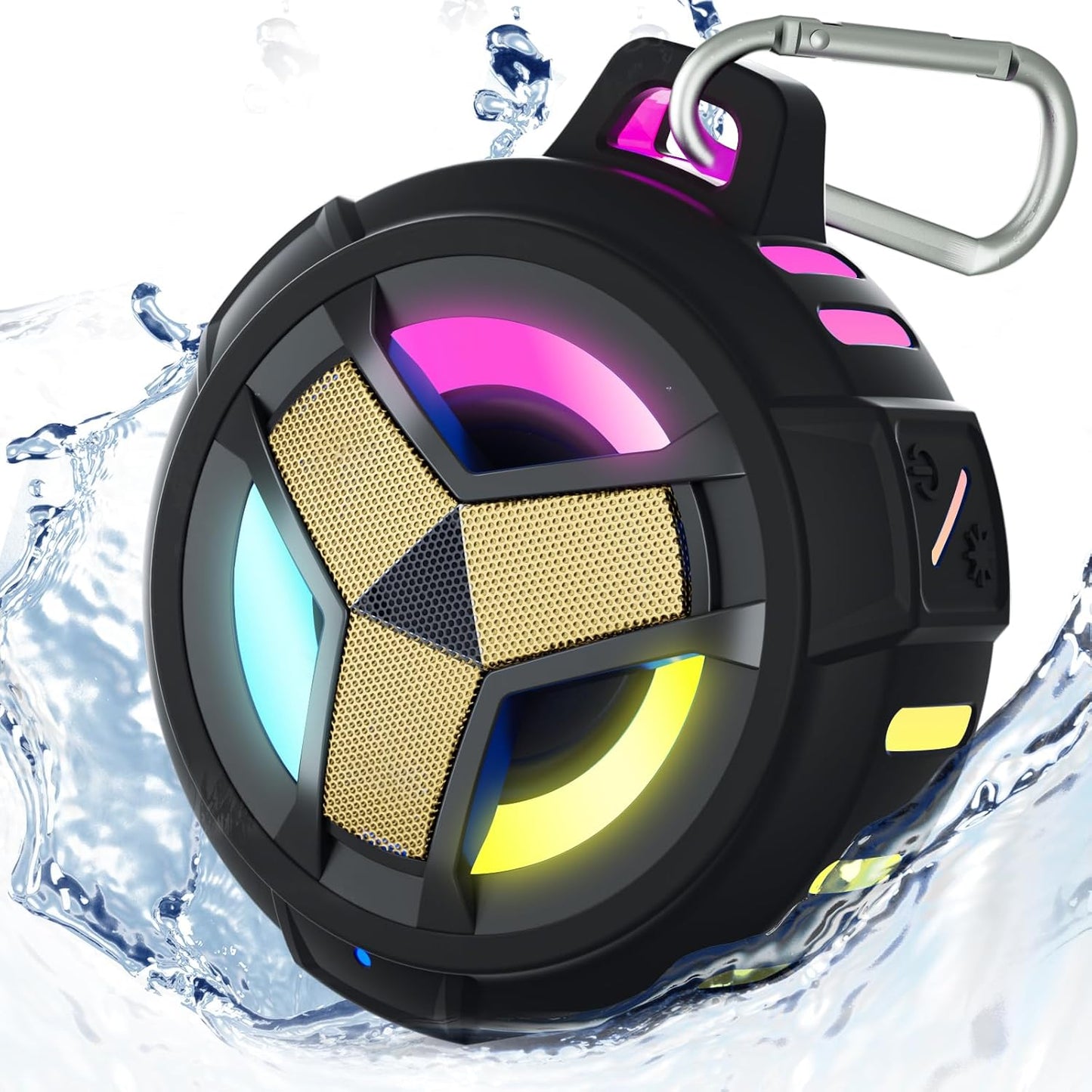 EBODA Waterproof Bluetooth Speaker with LED Light for Travel