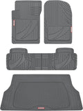 Motor Trend FlexTough Heavy Duty Gray Rubber Car Floor Mats