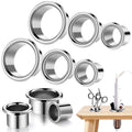 Hair Dryer Holder Insert Set - 6 Pc Stainless Steel Salon Tubes
