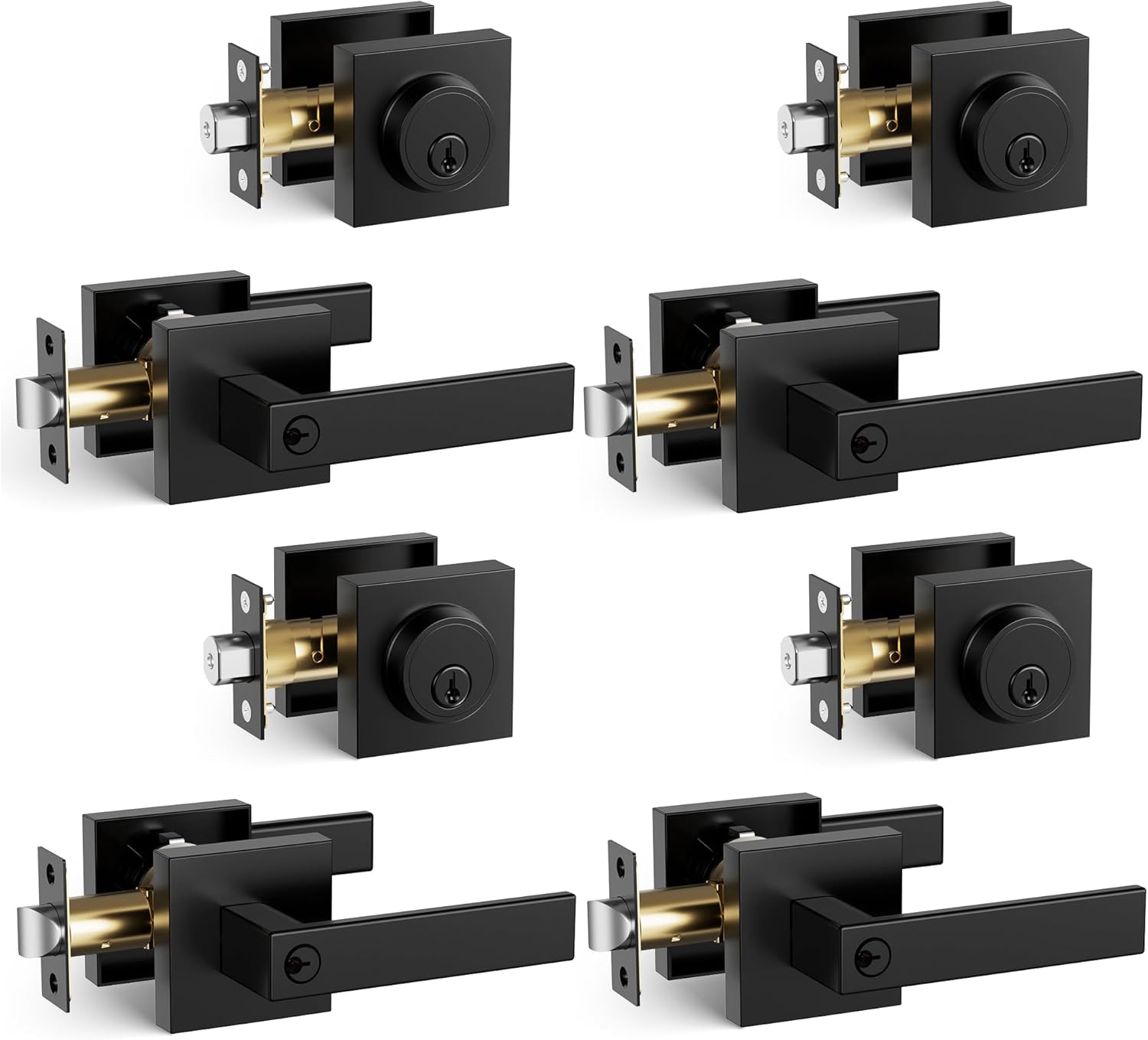 Keyed Alike Heavy Duty Exterior Door Lock Set for Security