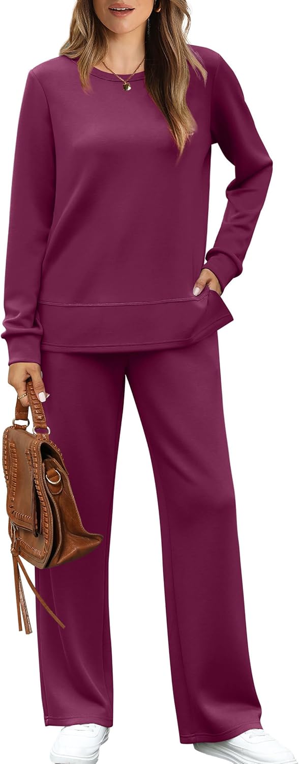 WIHOLL Women's 2 Piece Lounge Sets for Cozy Casual Outfits