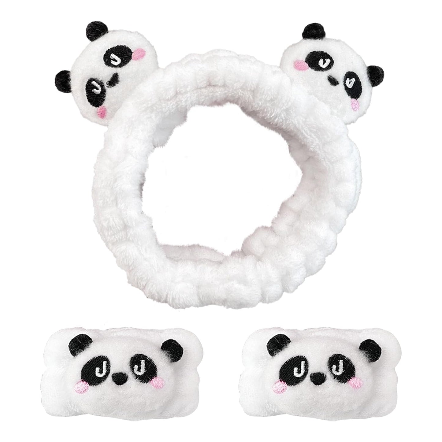 Panda Spa Headband Set for Cute Skincare