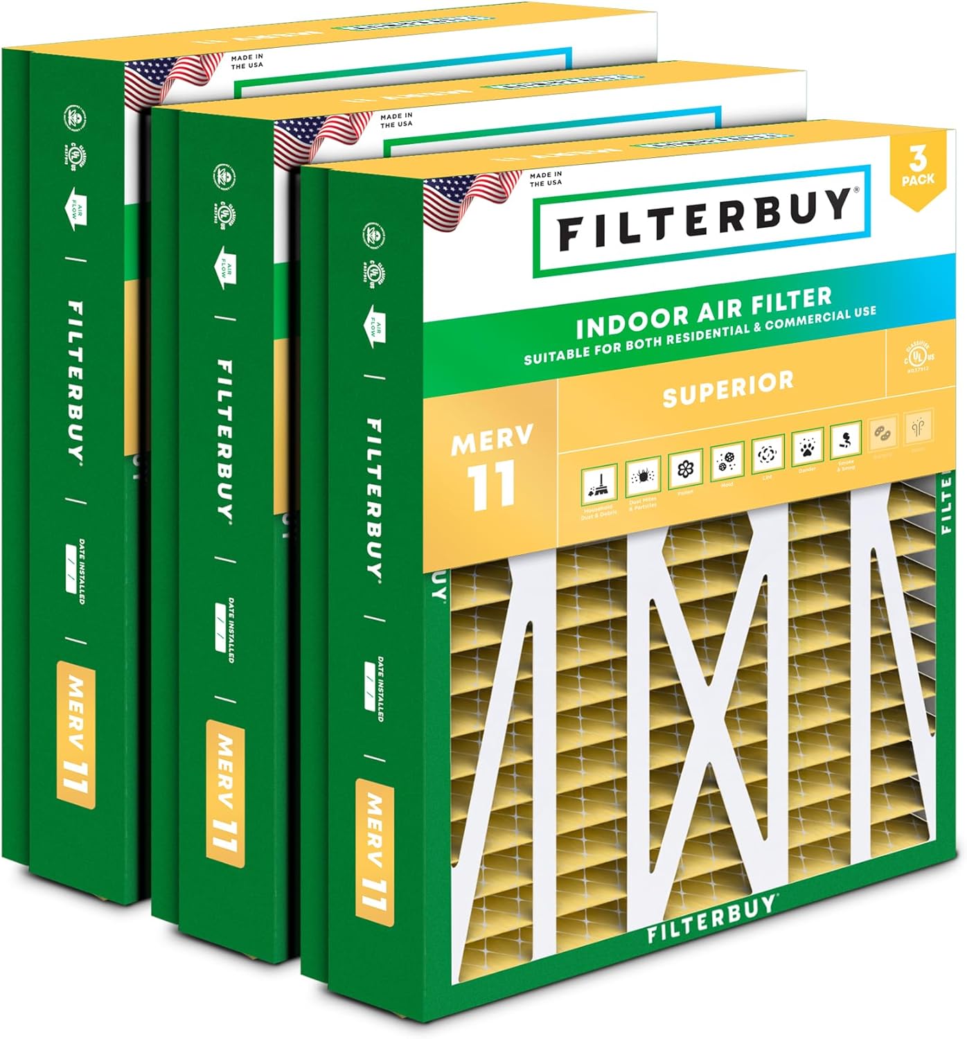 21x27x5 Air Filter MERV 11 for Trane & American Standard Systems