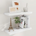 White Floating Shelves for Wall 24 x 9.3 x 1.5 - Rustic Farmhouse
