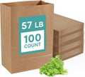 MUCHII 100 Count 57 LB Paper Grocery Bags - Heavy Duty Kraft Bags